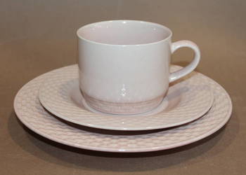 Ceramiczny zestaw śniadaniowy, pudrowy róż nr 1130