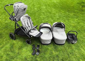 Wózek dla bliźniaków CYBEX Gazelle S w kolorze Soho Grey