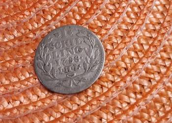 moneta srebrna Wolnego Miasta Hamburg z 1758r