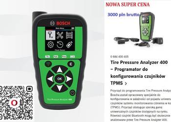 TPA 400 -promocja Bosch Tire Pressure Analyzer 400
