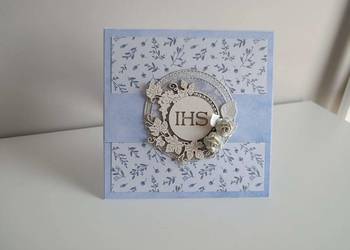 Kartka ręcznie z okazji Pierwszej Komunii Świętej handmade 02