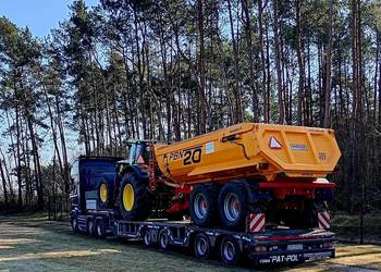 TRANSPORT NISKOPODWOZIOWY LAWETA MASZYNY ROLNICZE, BUDOWLANE , PRZEMYSŁOWE