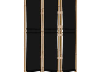 Składany parawan 3-panelowy 120 cm bambus i płótno WM-350627