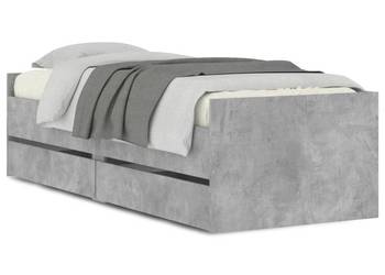 vidaXL Rama łóżka z szufladami, szarość betonu(SKU:3207353)