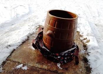 Kamionkowa beczka z PRL - Bolesławieckie Zakłady Ceramiczne - 35 ltr .