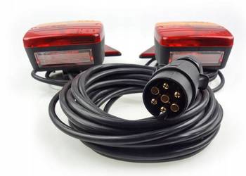 LAMPA TYLNA ZESP.2-SEGM. Z TRÓJKĄTEM PRZYCZEPY ZESTAW MOCOWANY NA MAGNES
