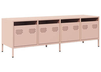 Szafka RTV różowa 135x39x435 cm stal walcowana na zimno WM-851305