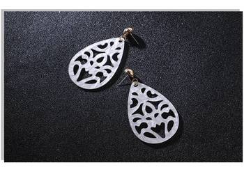 Nowe kolczyki białe duże łezki boho bohemian lato plaża Nowe kolczyki białe duże łezki boho bohemian lato plaża