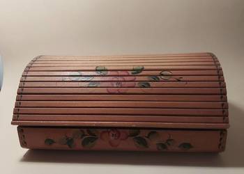 Chlebak lata 60 recznie zdobiony