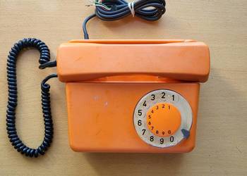 Kultowy Telefon RWT TULIPAN 1981 – Pomarańczowy PRL – Kolekcjonerski!
