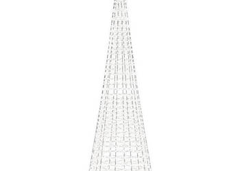Choinka z lampek na maszt 1534 zimne białe LED 500 cm WM-358117