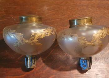 Dwie stare oryginalne pianinówki=zbiorniki do lamp naftowych