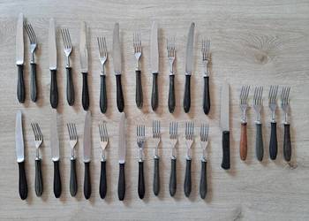 Noże Gerlach Bakelit Widelce z Bakelitu Nóż Kuchenny Bakelitowy z PRL-U