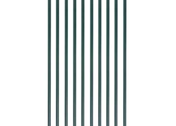vidaXL Słupki ogrodzeniowe, 10 szt., 1 m, metalowe, zielone(SKU:142309)