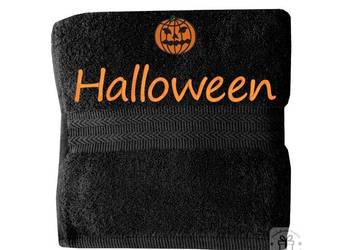 Ręcznik Halloween z dynią czarownicą duchem z HAFTEM prezent