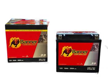 Akumulator BANNER 12V 18Ah 250A P+ BTX20L-BS 51821