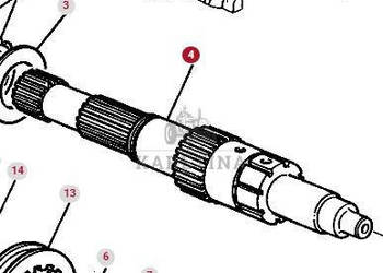 Massey Ferguson 3690 Wałek Wał Skrzyni Biegów Przekładni Dynashift CZĘŚCI …