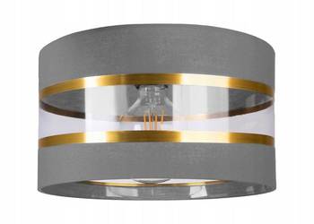 Lampa Wisząca Abażur Sufitowa Żyrandol Led Nowoczesna Loft E27 30 cm Złoty