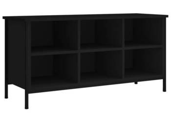 Szafka na buty czarna 100x35x50 cm materiał drewnopochodny WM-831838