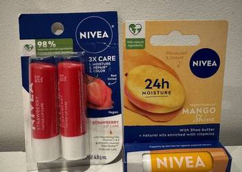 Balsam do ust pomadka Nivea Strawberry dwupak + Mango Shine