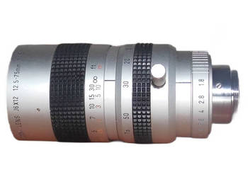 Obiektyw Canon J6X12 12.5-75 1,8 (0) C mount? CS mount?