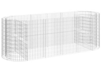 Podwyższona donica gabionowa galwanizowane żelazo 300x100x100cm WM-152046
