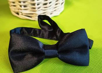 Elegancka Muszka Chłopięca Granatowa Na Pasku Regulowana Bawełniana