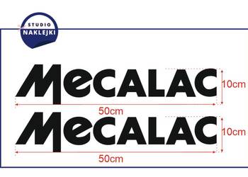 Naklejki Mecalac 50x10 2szt czarne Koparka Grafika Nalepki