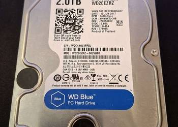 Dysk 2TB 3.5" SATA HDD 5400obr. 64MB WD BLUE (WD20EZRZ) - Uszkodzony