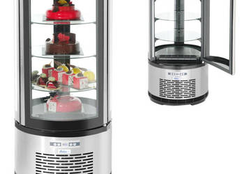 Witryna Chłodnicza Okrągła 100l do Kawiarni i Baru Hendi 233825