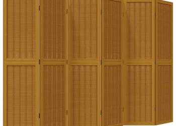 vidaXL Parawan pokojowy, 6-panelowy, brązowy(SKU:358825)