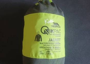 kurtka przeciwdeszczowa dla dzieci Trespass Qikpac 3/4 lata (98-104 cm)