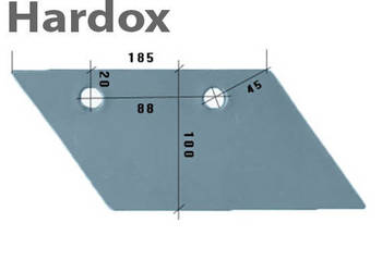 Lemiesz przedpłużka HARDOX 3363714/P S185R do pługa LEMKEN