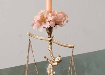 Świecznik z mosiądzu