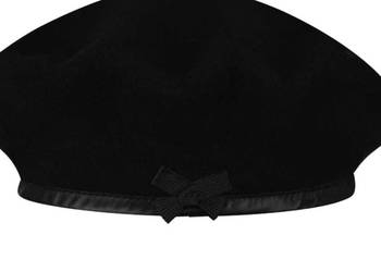 Beret Czarny Damski KANGOL rozm S- S/M Wełna 100%