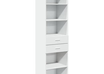 Wysoka szafka biała 50x425x185 cm materiał drewnopochodny WM-3281455