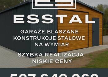 DWUKOLOROWY GARAŻ BLASZANY | Wiata na Maszyny | Magazyn – ESSTAL-