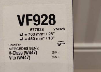 wycieraczki mercedes vito W447 nowe komplet