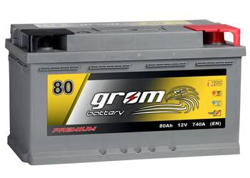 Akumulator 80Ah 740A GROM Premium