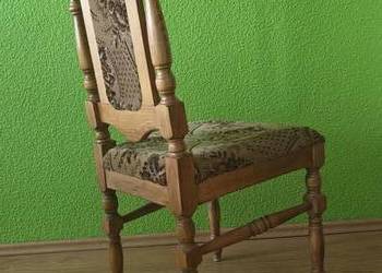 Komplet 12 klasycznych krzeseł dębowych – styl rustykalny/eklektyczny