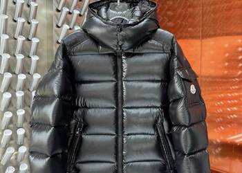 Kurtka męska puchowa zimowa Moncler Maya z kapturem gęsi puch M L XL