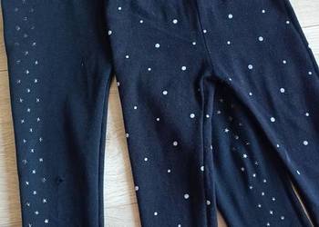 Legginsy getry dziewczęce 2pak ocieplane czarne 104