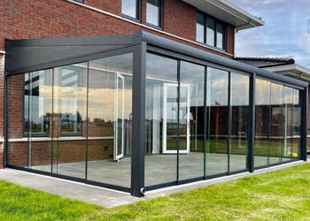 Ścianki szklane szyby drzwi przesuwne tarasowe zewnętrzne - 5 torów