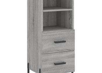 Szafka szary dąb sonoma 345x34x90 cm materiał drewnopochodny WM-828682