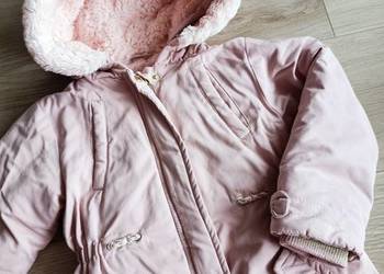 Kurtka parka zimowa dziewczęca różowa 104