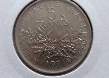 Moneta 5 franków 1971 r. Moneta 5 franków 1971 r.
