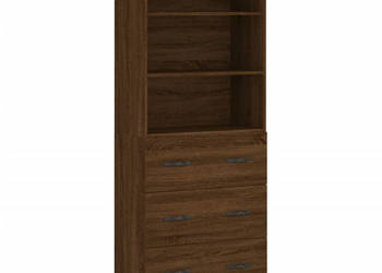 Witrynka brązowy dąb 695x34x180 cm materiał drewnopochodny WM-3189380