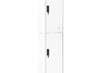Szafka zamykana na klucz biała 38x45x180 cm stalowa WM-339776
