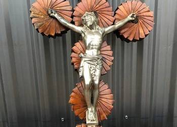 Zabytkowy niespotykany Krzyż - krucyfiks - 52 cm (
