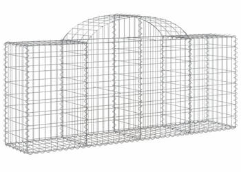Kosze gabionowe 3 szt 200x50x80/100 cm galwanizowane żelazo WM-3146300